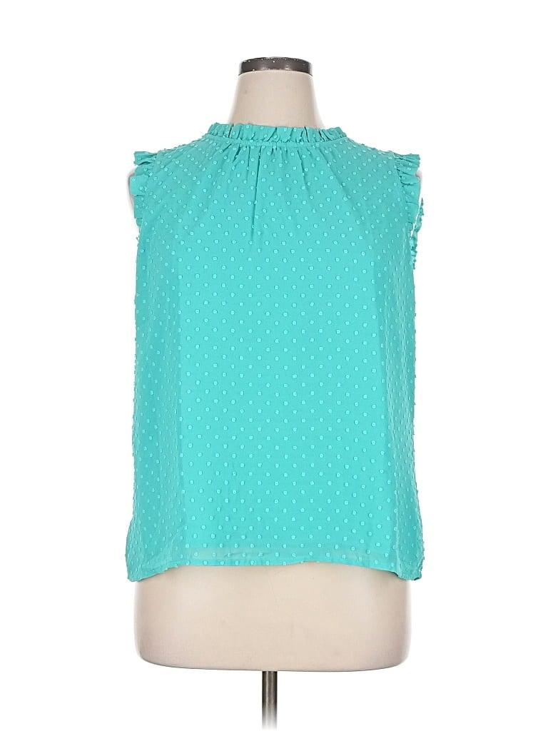 Pre-owned J.crew Factory Store Sleeveless Blouse In Blue