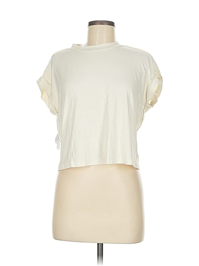 Pre-owned Unbranded Short Sleeve T-shirt In White