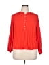 J.Crew 100% Viscose Red Long Sleeve Blouse Size XL - photo 1