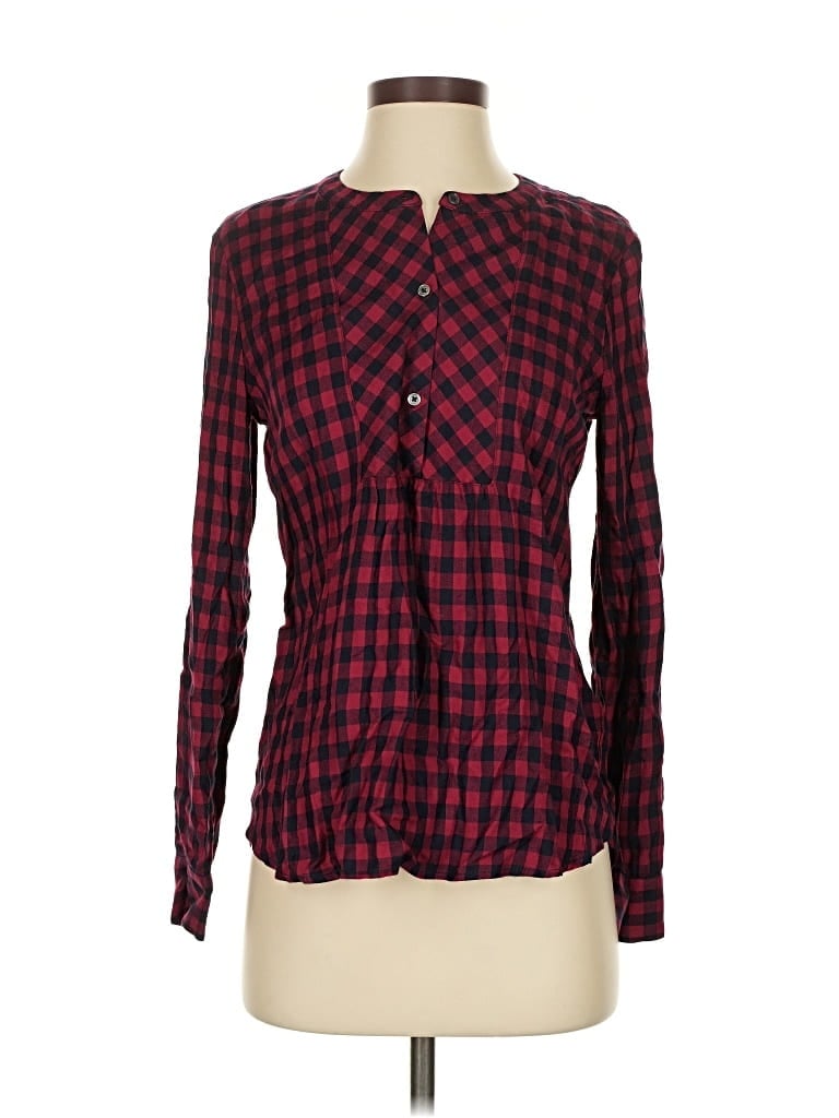 Pre-owned Soft Joie Long Sleeve Blouse In Red