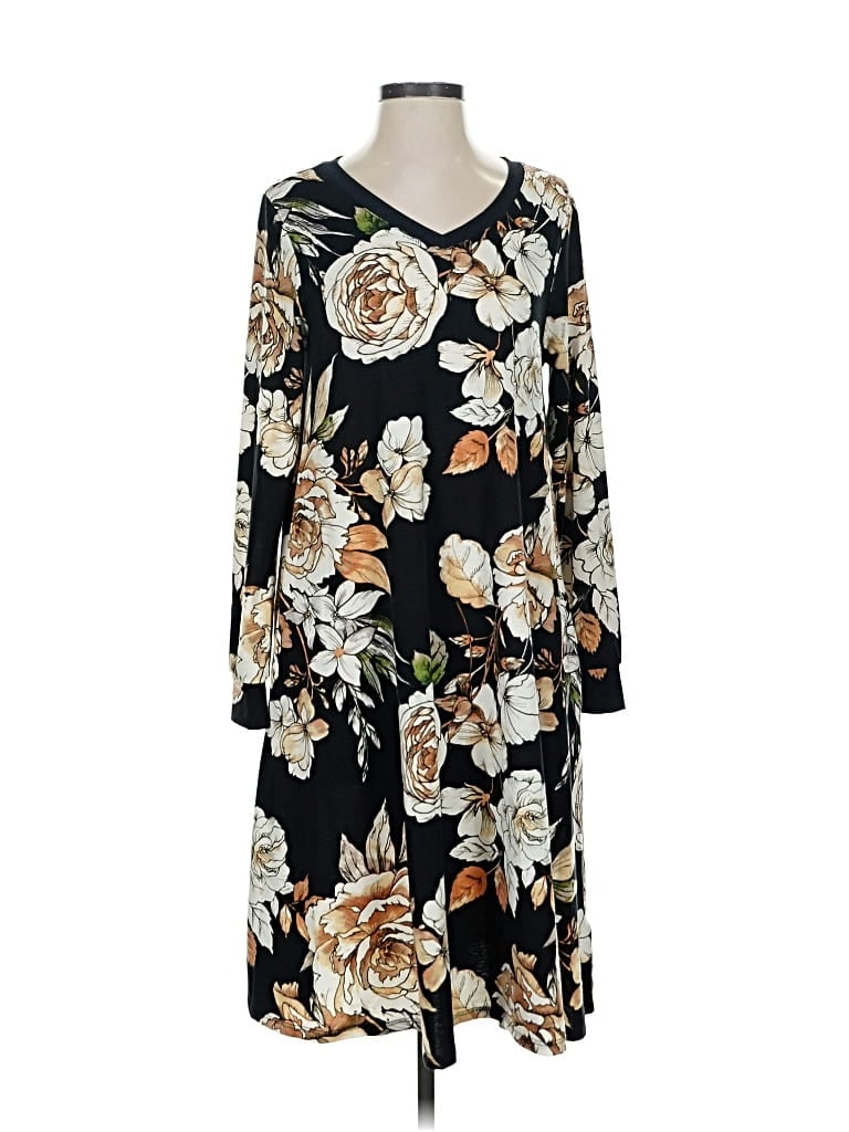 Pre-owned Lularoe Casual Dress In Black