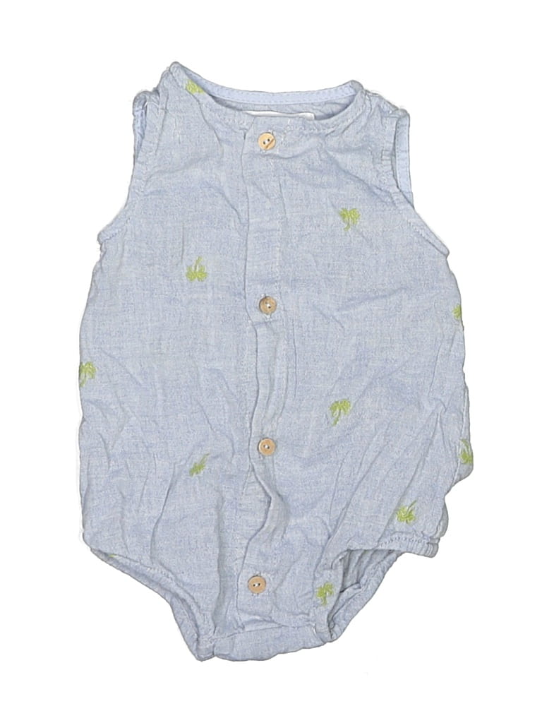 Pre-owned Zara Babies' Short Sleeve Onesie In Blue