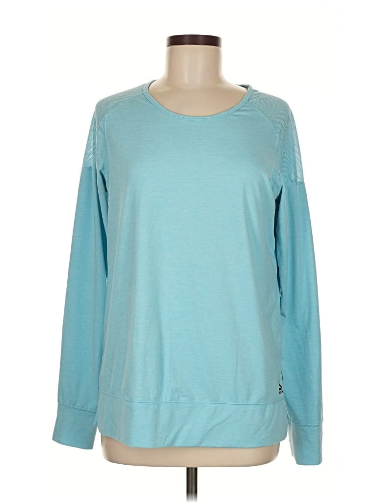 Pre-owned Reebok Long Sleeve T-shirt In Blue