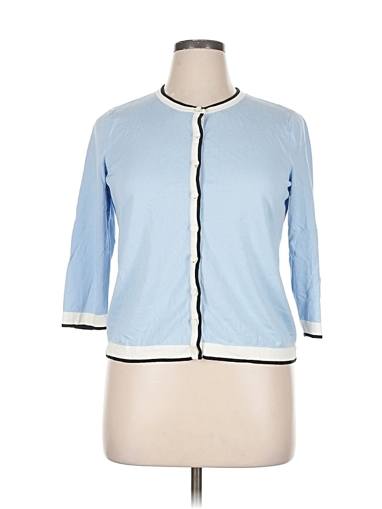 Pre-owned Talbots Cardigan Sweater In Blue