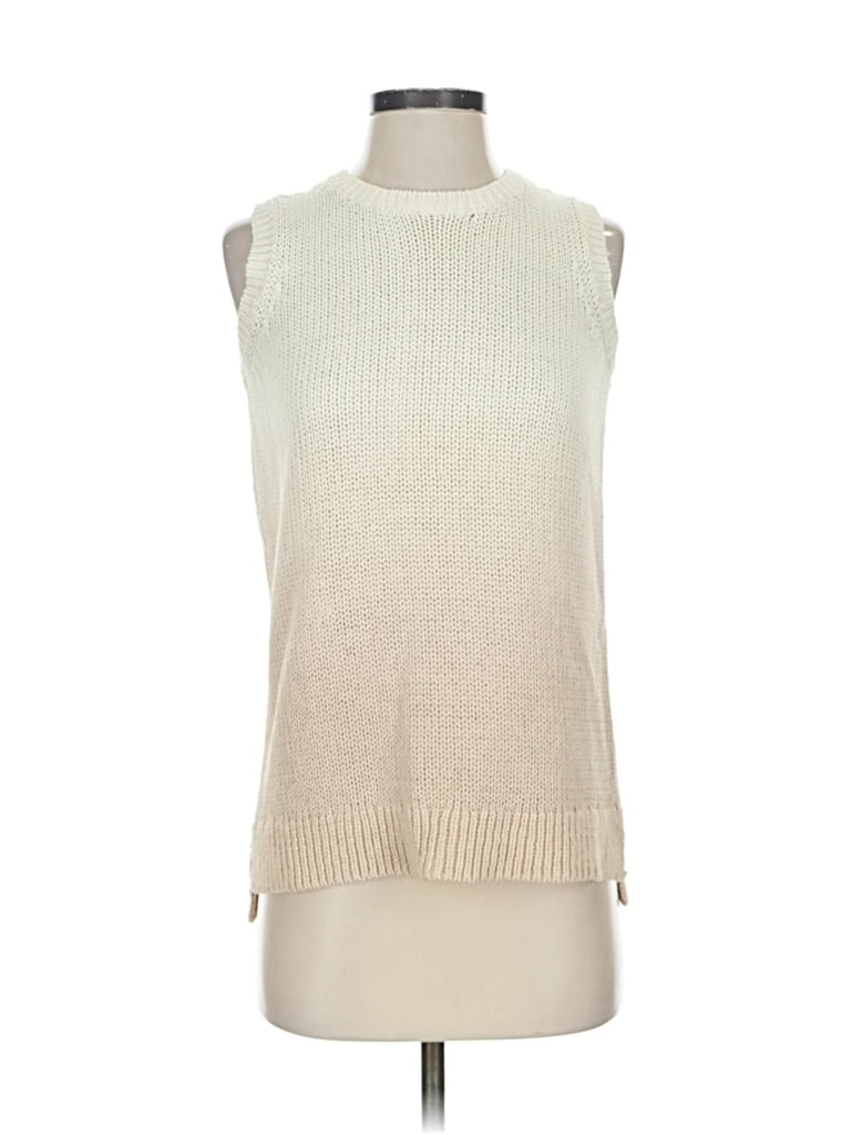 Pre-owned J. Mclaughlin Sweater Vest In White