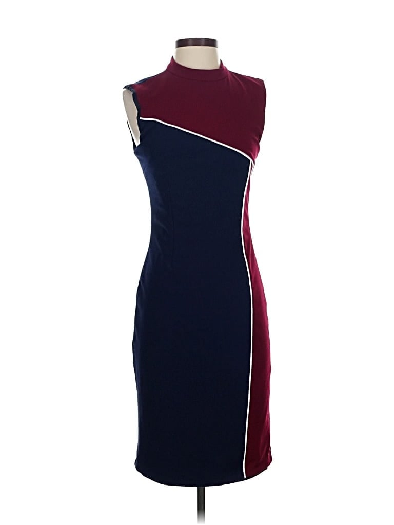 Pre-owned Alexia Admor Cocktail Dress In Burgundy