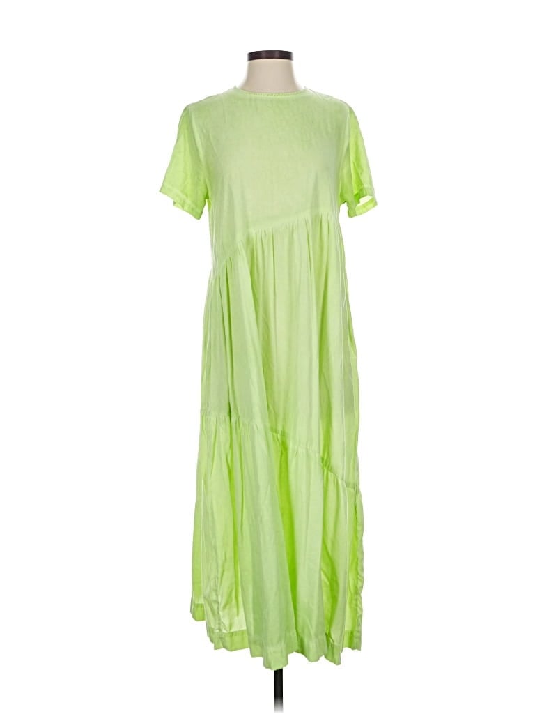 Pre-owned Caara Casual Dress In Green