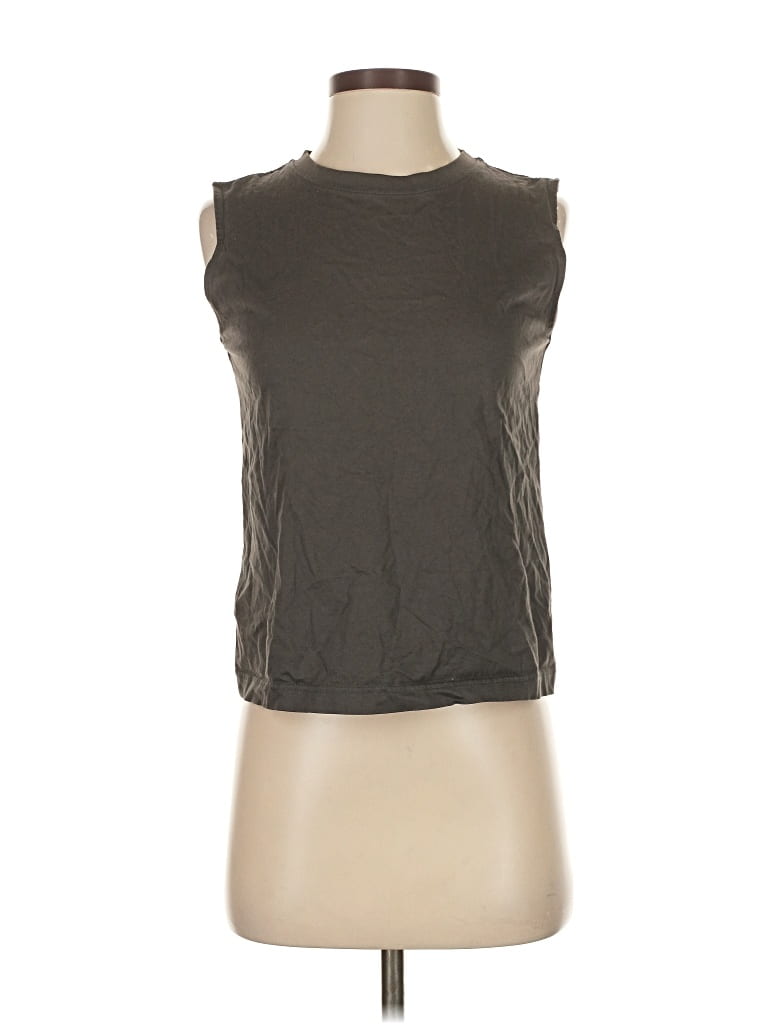 Pre-owned Uniqlo Sleeveless T-shirt In Brown