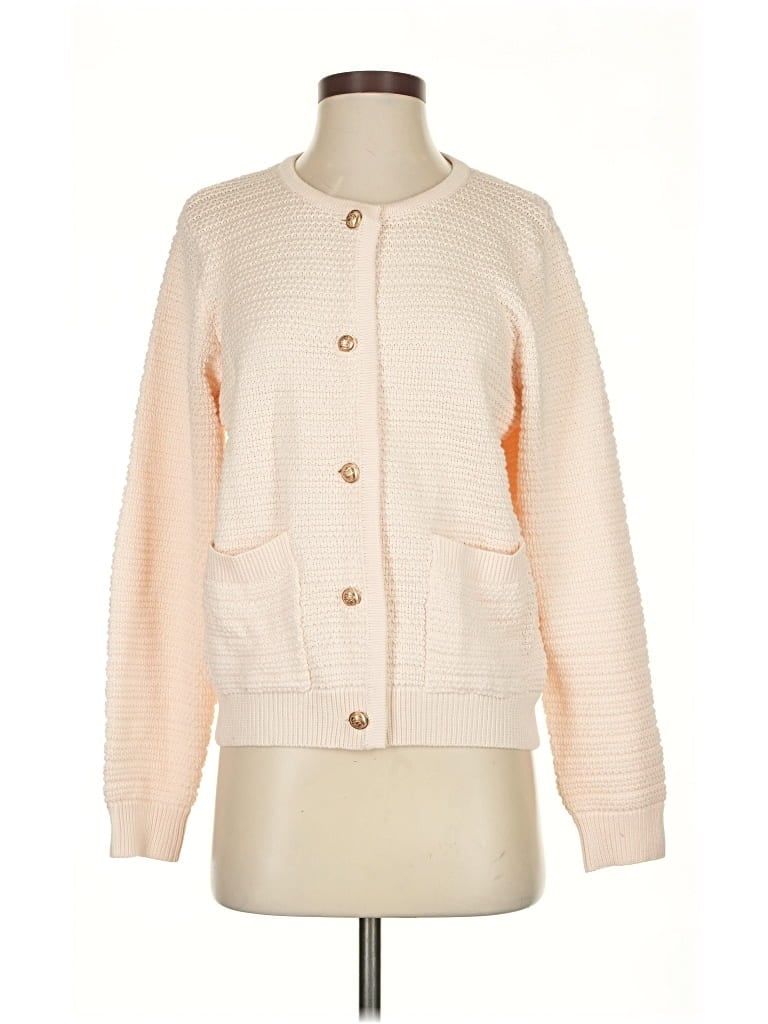 Pre-owned Unbranded Cardigan Sweater In White