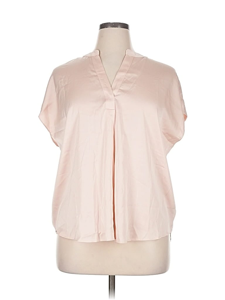 Pre-owned Rachel Rachel Roy Short Sleeve Blouse In Pink