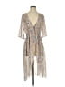 Maurices 100% Polyester Paisley Tan Casual Dress Size S - photo 1