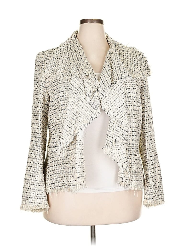 Pre-owned Lafayette 148 Jacket In Silver