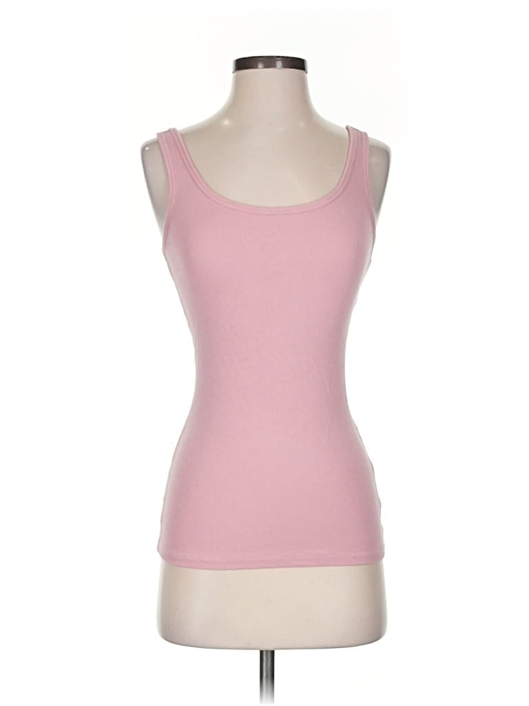 Pre-owned Time And Tru Tank Top Pink Sweetheart Neckline Tops