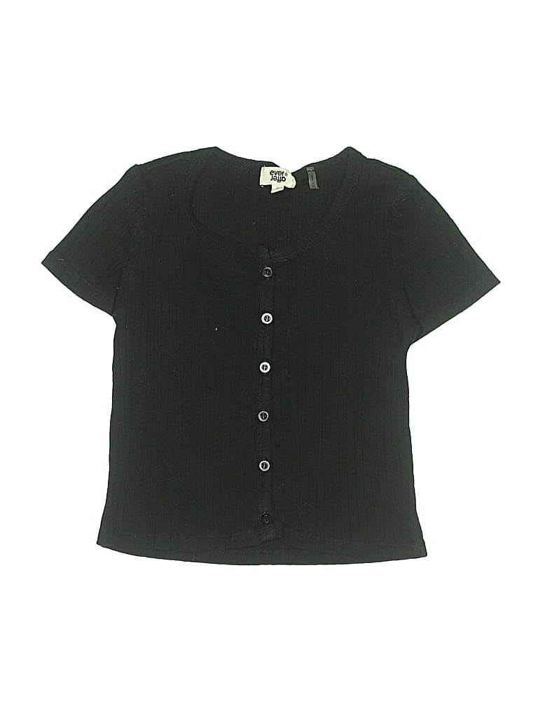 Pre-owned Ever After Kids' Short Sleeve Blouse In Black