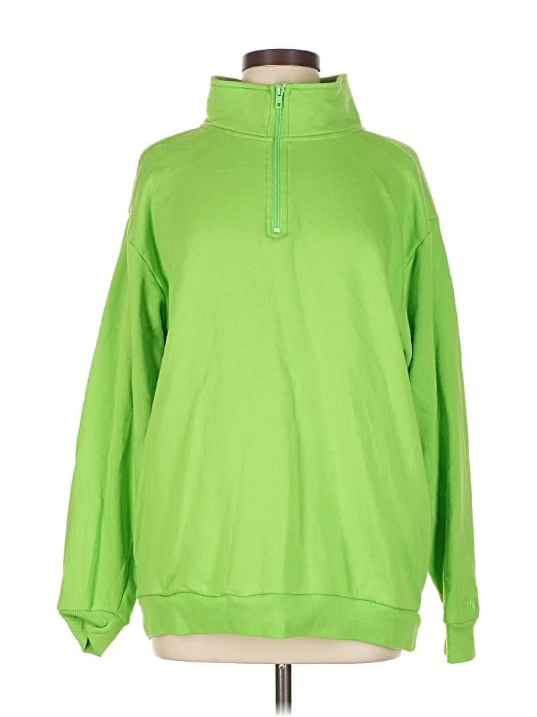 Pre-owned Victoria's Secret Pink Pullover Hoodie In Green