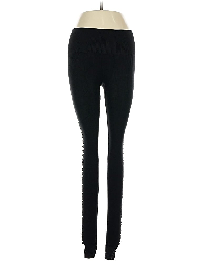 Pre-owned Victoria's Secret Pink Leggings In Black