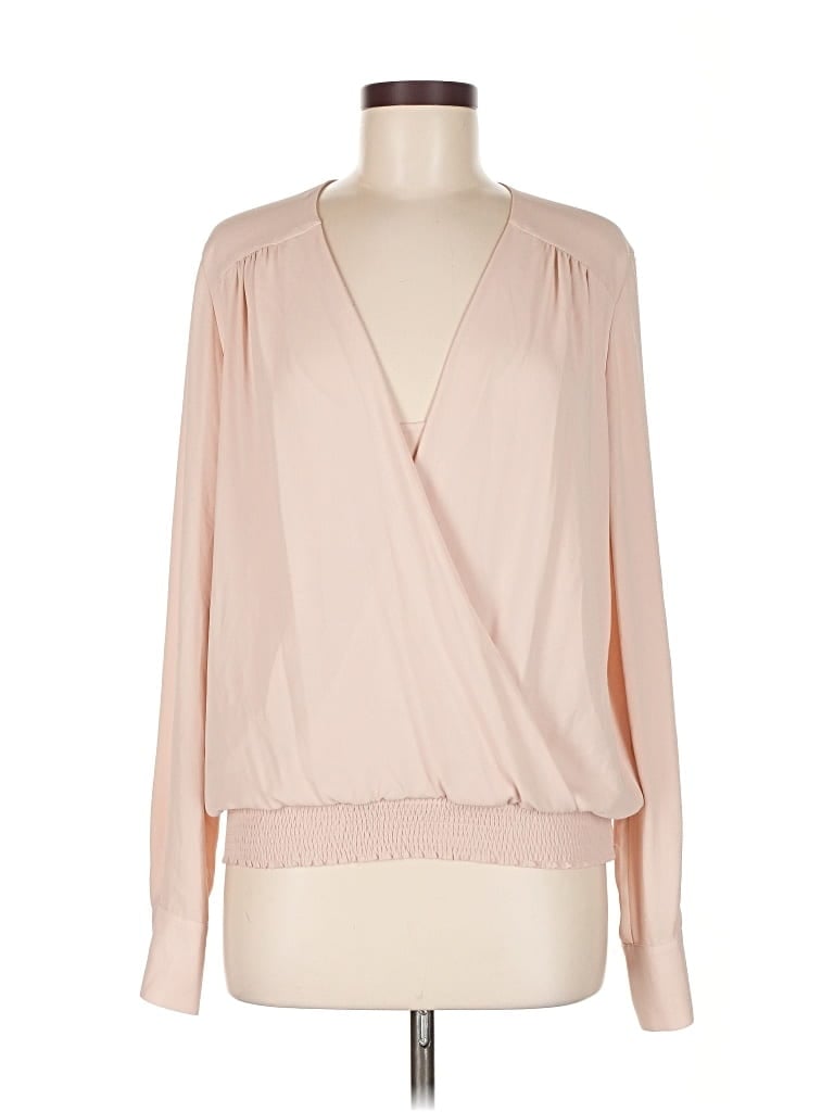 Pre-owned Bcbgmaxazria Long Sleeve Blouse In Pink