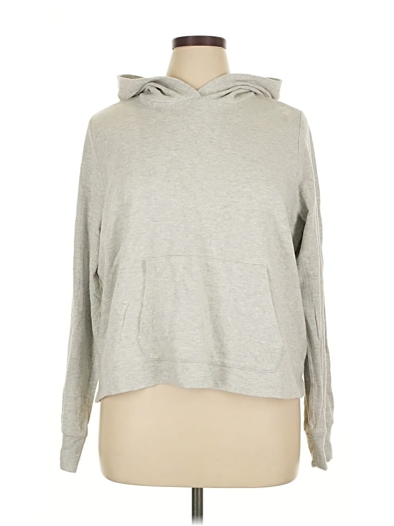 Pre-owned J.crew Factory Store Pullover Hoodie In Gray