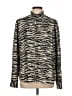 Express Outlet 100% Polyester Animal Print Silver Long Sleeve Blouse Size L - photo 1