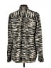 Express Outlet 100% Polyester Animal Print Silver Long Sleeve Blouse Size L - photo 2