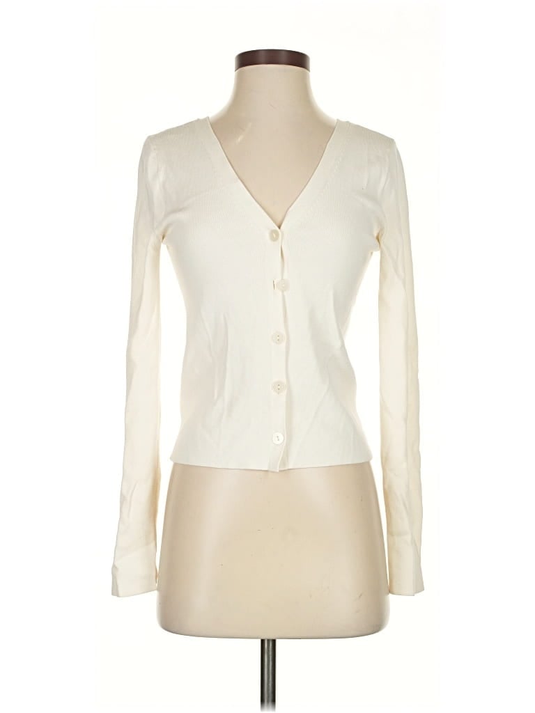 Pre-owned Loft Versa Cardigan Sweater In White