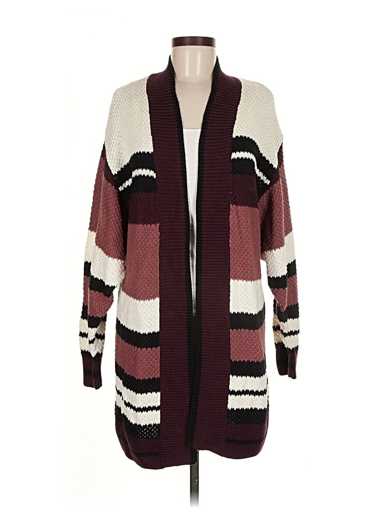 Pre-owned Express Outlet Cardigan Sweater In Burgundy