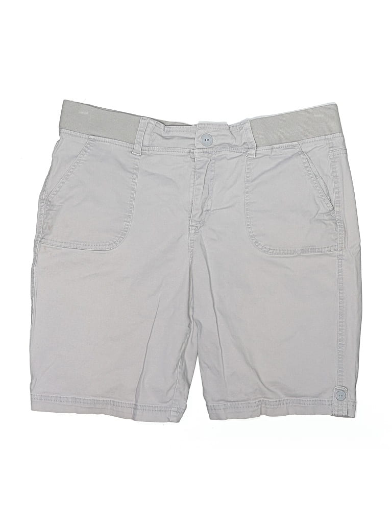 Pre-owned Gloria Vanderbilt Khaki Shorts In Gray