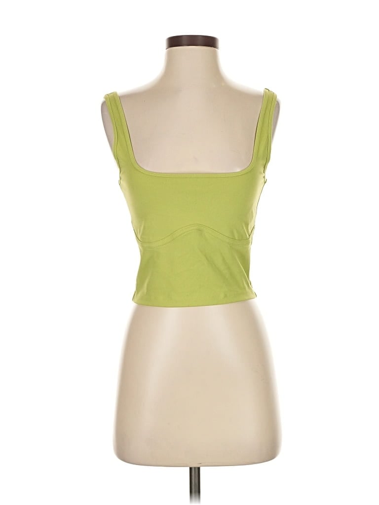 Pre-owned Abercrombie & Fitch Tank Top Green Strapless Neckline Tops