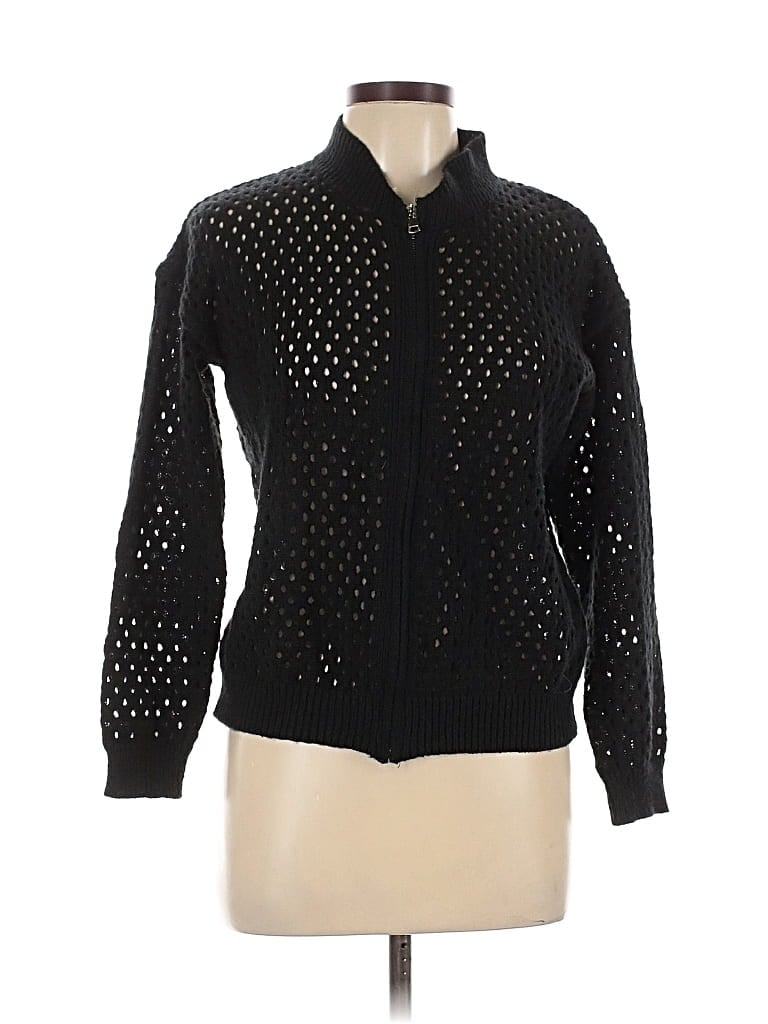 Pre-owned Unbranded Cardigan Sweater In Black