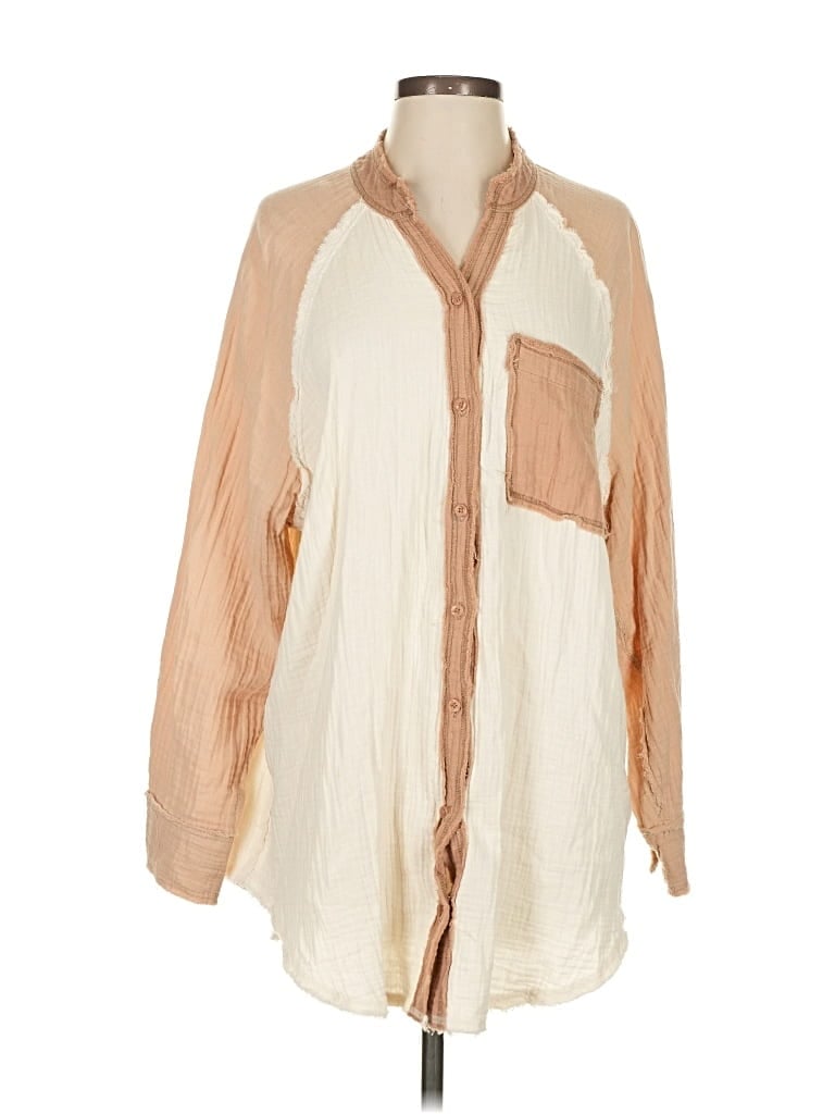 Pre-owned Aerie 3/4 Sleeve Blouse In Brown