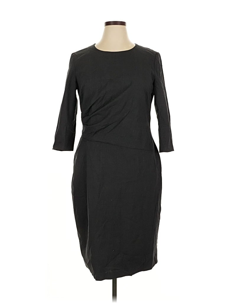 Pre-owned Lafayette 148 Cocktail Dress In Gray