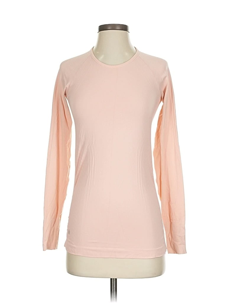 Pre-owned Athleta Long Sleeve T-shirt In Pink
