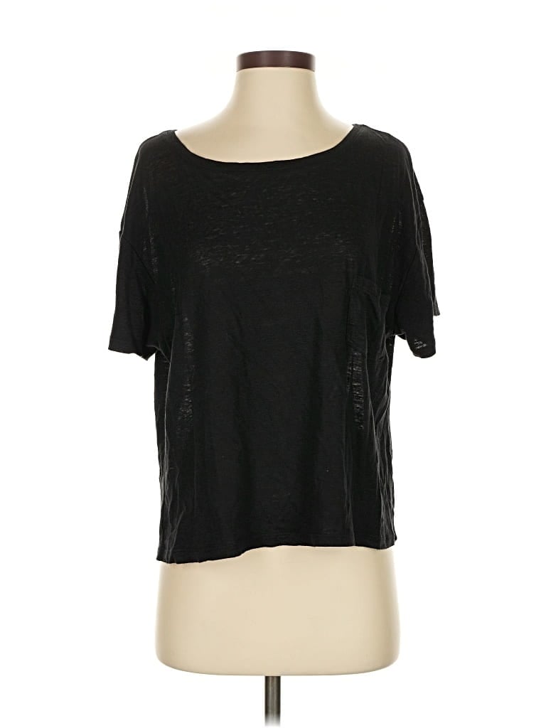 Pre-owned Rails Short Sleeve Top Black Scoop Neck Tops