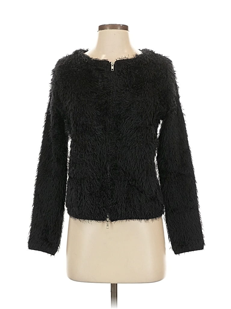 Pre-owned Seek The Label Faux Fur Jacket In Black