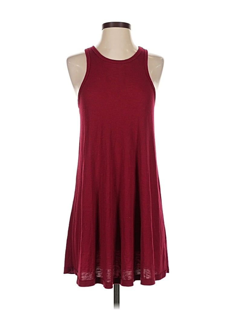 Pre-owned Fp Beach Casual Dress In Burgundy