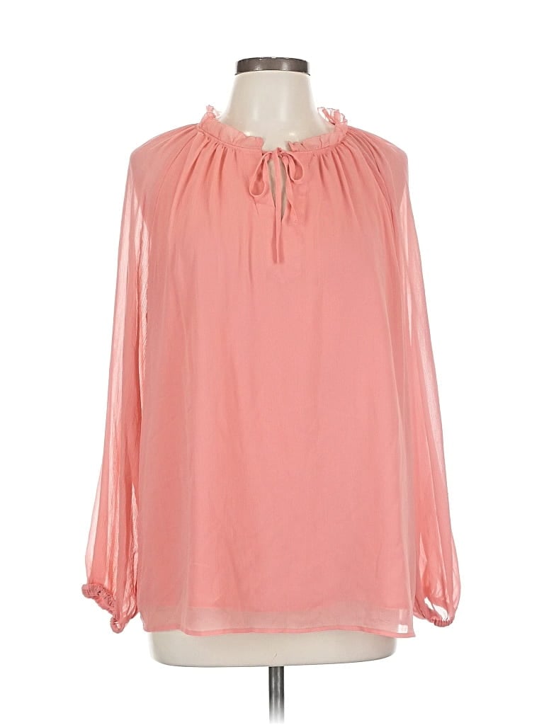 Pre-owned Talbots Long Sleeve Blouse In Pink