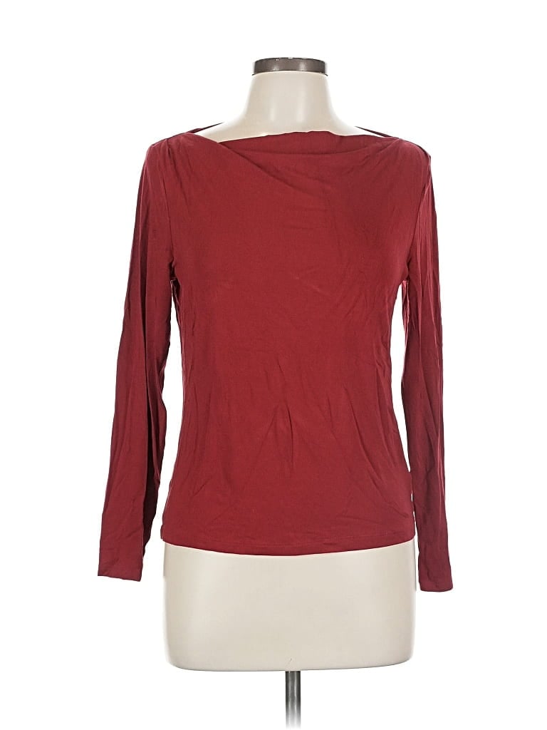 Pre-owned Polo Ralph Lauren 3/4 Sleeve T-shirt In Burgundy