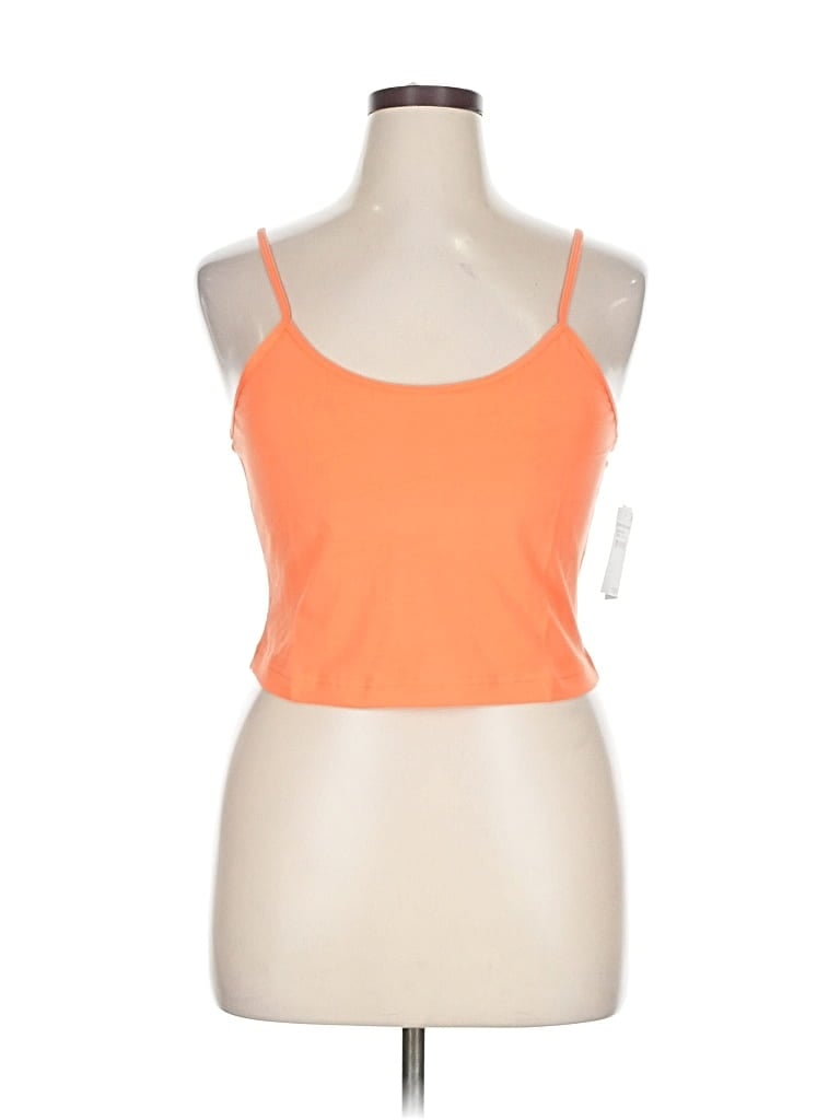 Pre-owned Bp. Tank Top Orange Halter Neckline Tops
