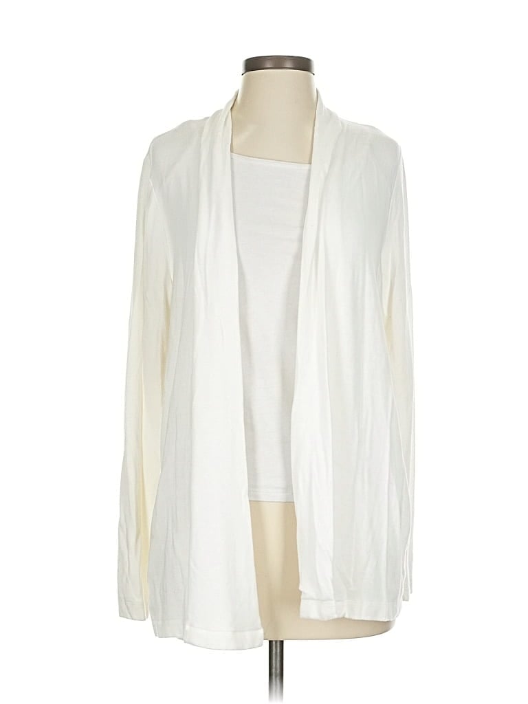 Pre-owned Lou & Grey For Loft Cardigan Sweater In White