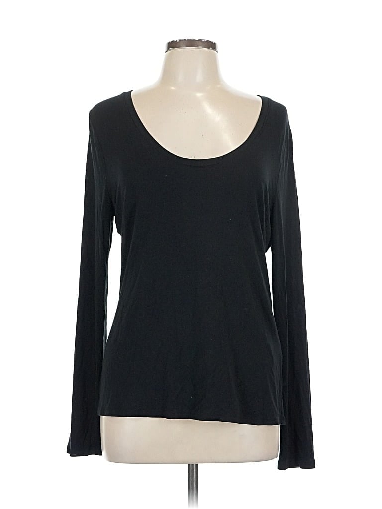 Pre-owned Inc International Concepts Long Sleeve T-shirt In Black