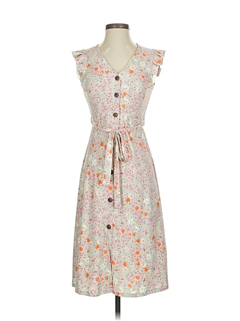 Pre-owned Monteau Casual Dress In Gray