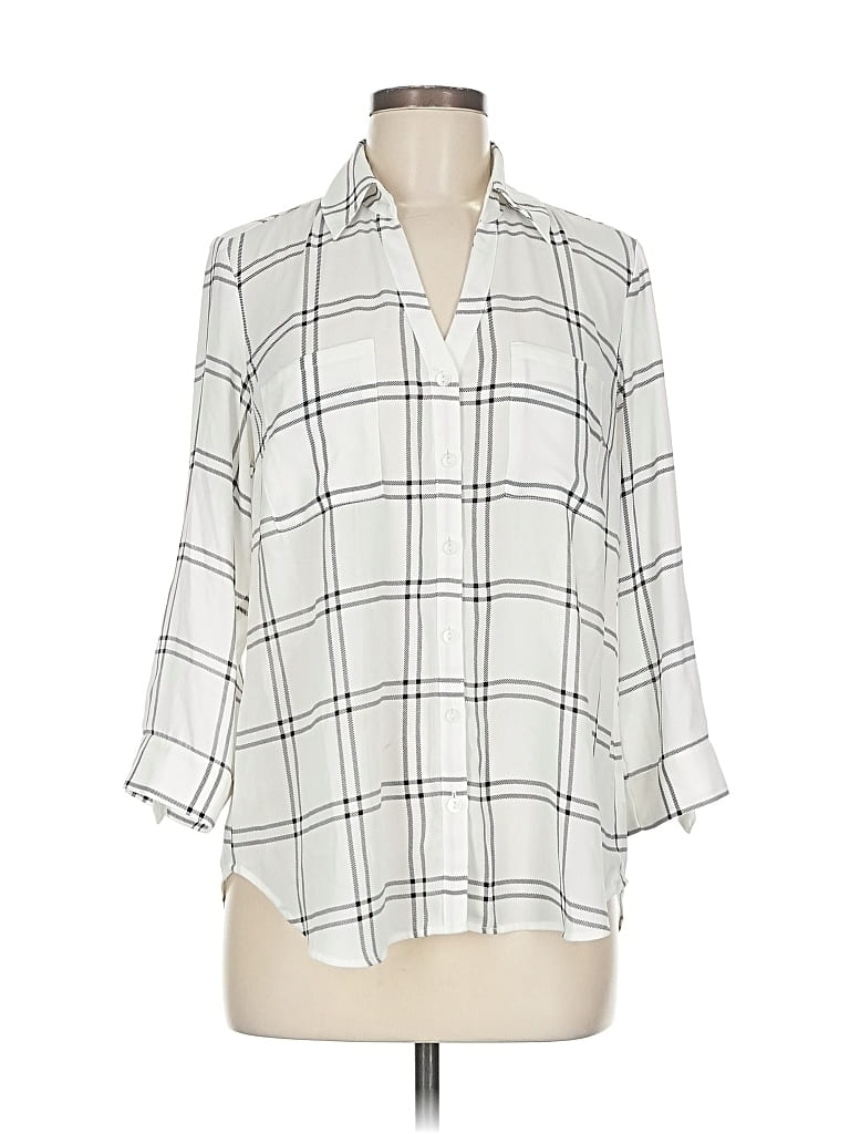 Pre-owned Fortune + Ivy 3/4 Sleeve Blouse In White