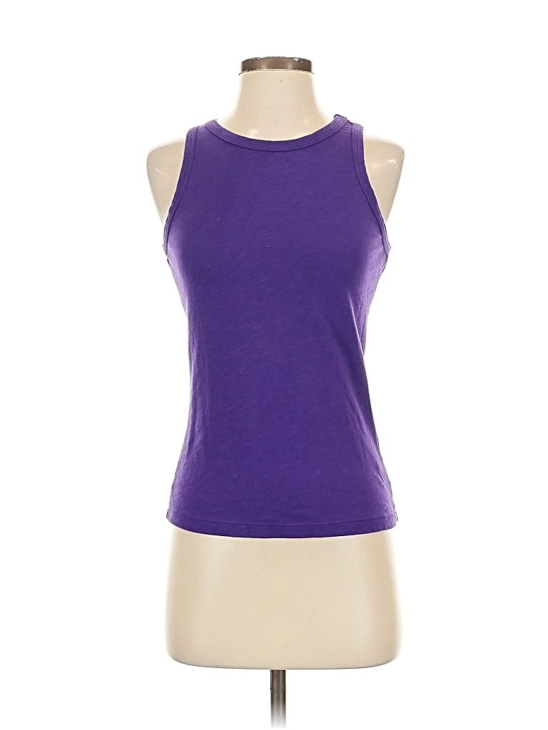Pre-owned Cotton Citizen Tank Top Purple Halter Neckline Tops
