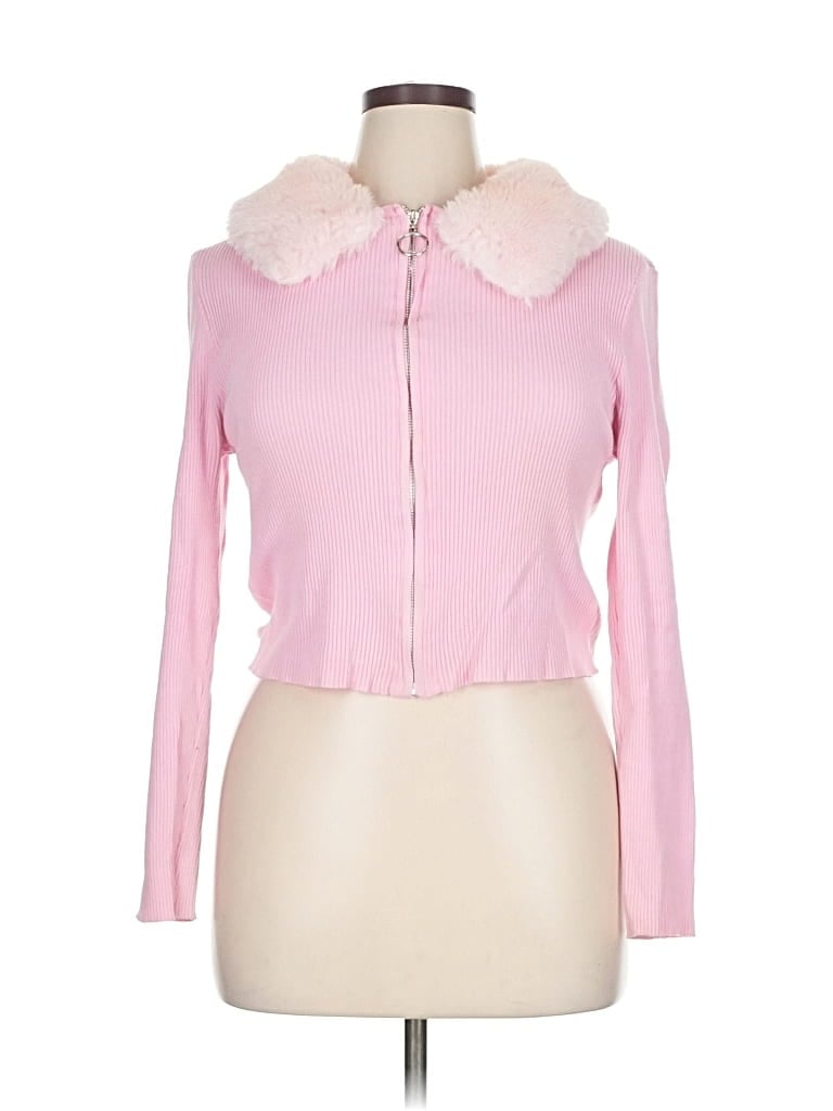 Pre-owned Fashion Nova Cardigan Sweater In Pink