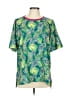 Lands' End Green Short Sleeve Blouse Size 10 - 12 - photo 1