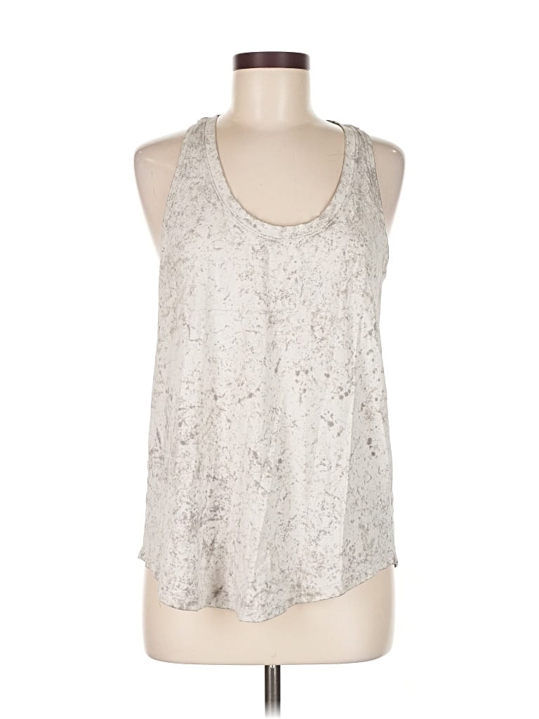 Pre-owned Lululemon Athletica Tank Top Ivory Halter Neckline Tops In White