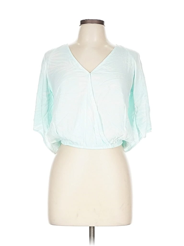 Pre-owned Surf Gypsy 3/4 Sleeve Blouse In Green