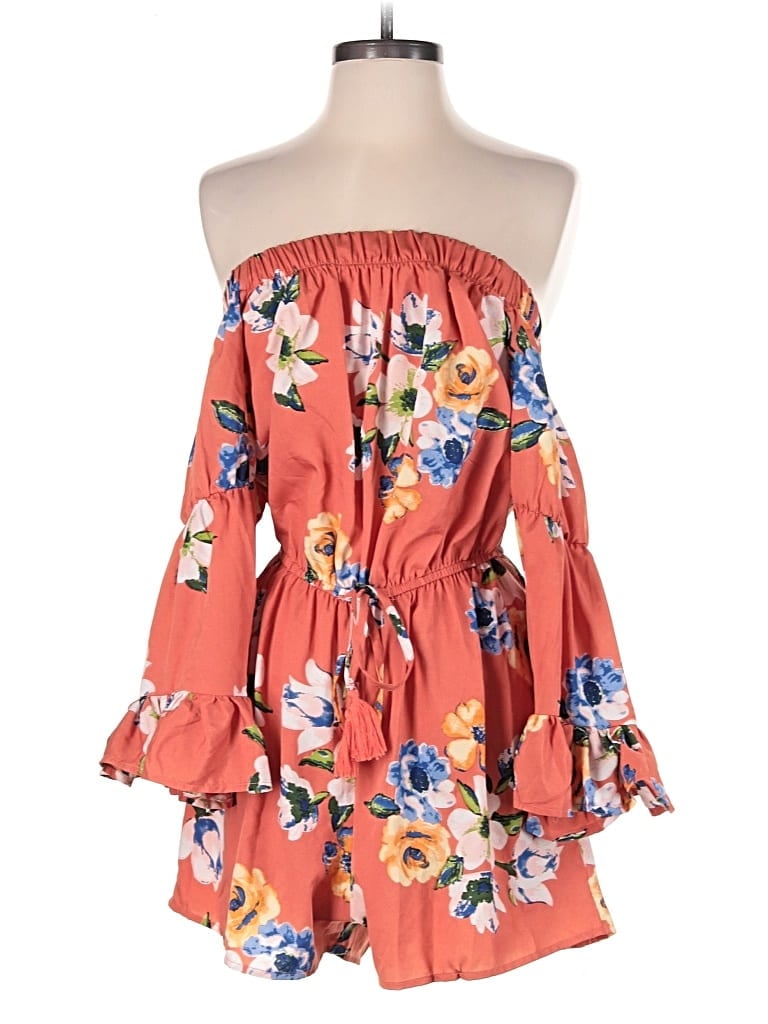 Pre-owned Blush Romper In Orange