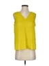 Calvin Klein 100% Polyester Yellow Sleeveless Blouse Size S - photo 1