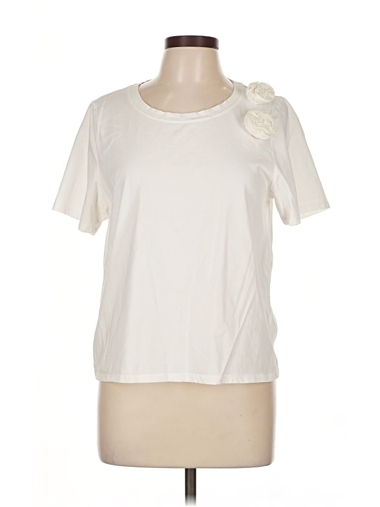Pre-owned J By Joie Short Sleeve T-shirt In White